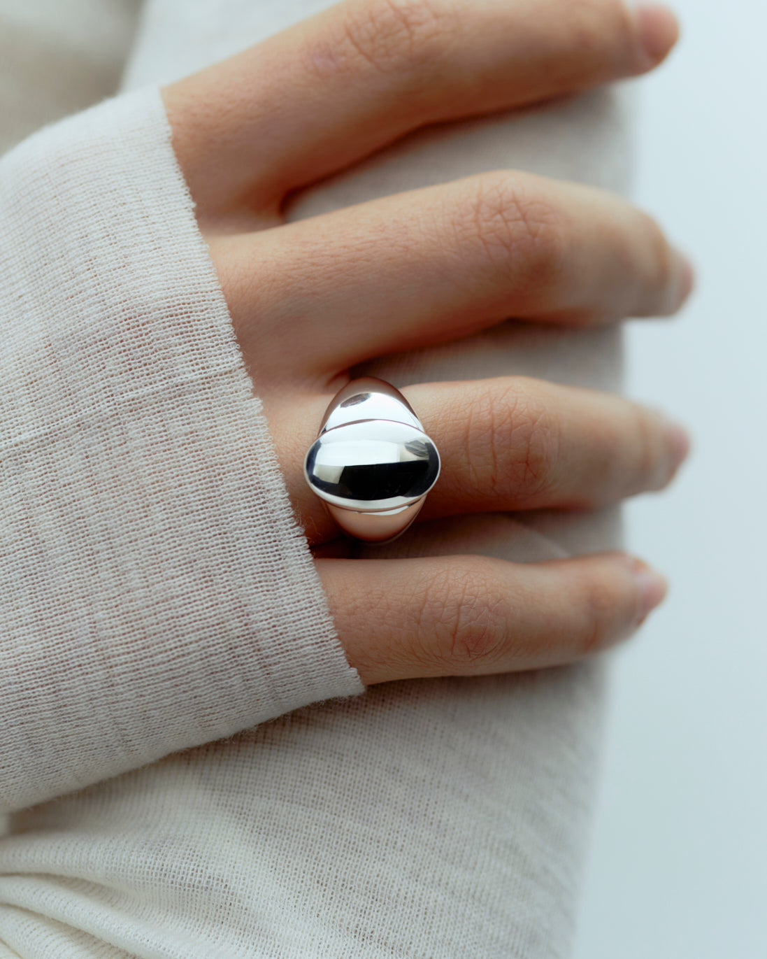 Dualism Oval Signet Ring