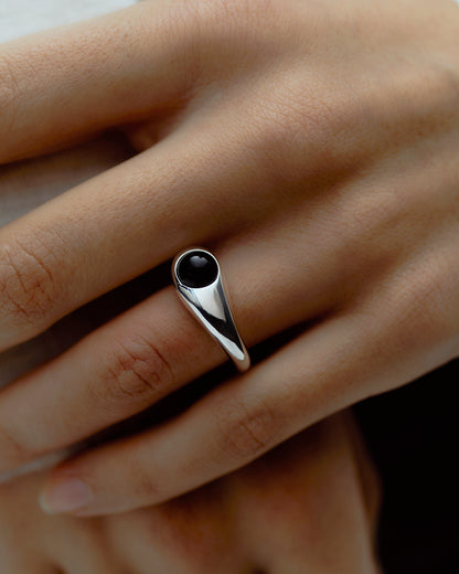 Dualism Black Onyx Ring